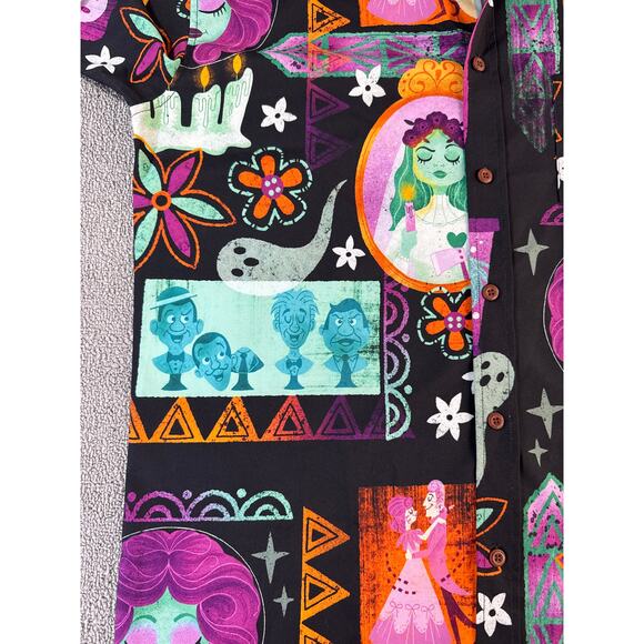 Park Candy Call In The Spirits Shirt Button Up Haunted Mansion Novelty Sz Large - Picture 3 of 10